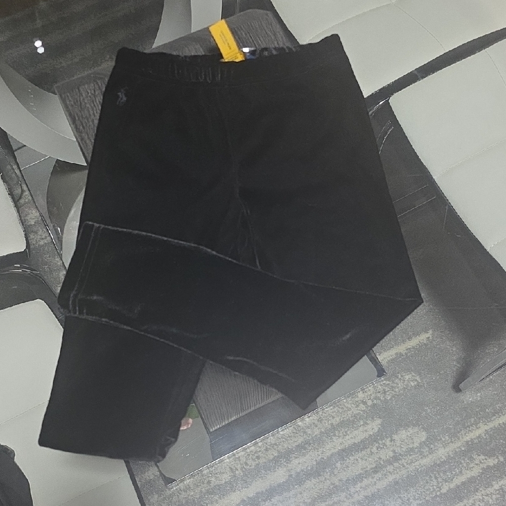 Polo by Ralph Lauren Black Velvet Leggings.